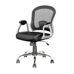 CORLIVING LOF-28-O 23 INCH WORKSPACE OFFICE CHAIR WITH LEATHERETTE AND MESH