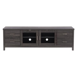 CORLIVING THW-700-B HOLLYWOOD 71 INCH TV CABINET WITH DOORS FOR TVS UP TO 85 INCH - DARK GREY