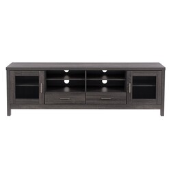 CORLIVING THW-720-B HOLLYWOOD 71 INCH TV CABINET FOR TVS UP TO 85 INCH - DARK GREY