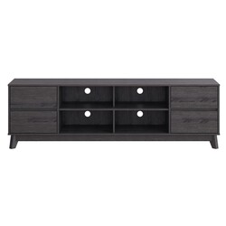 CORLIVING THW-74-B HOLLYWOOD 71 INCH WOOD GRAIN TV STAND WITH DRAWERS FOR TVS UP TO 85 INCH