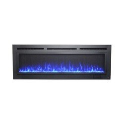 TOUCHSTONE 80047 SIDELINE 60 INCH STEEL MESH SCREEN NON REFLECTIVE RECESSED ELECTRIC FIREPLACE