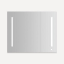 ROBERN AC3630D4P2LA AIO SERIES 35-1/4 INCH FLAT PLAIN TWO DOORS MIRROR CABINET WITH AUDIO