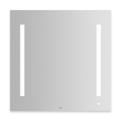 ROBERN AM3030RFPA AIO MIRRORS 30 W X 30 H INCH WALL MIROR WITH PENCIL EDGE, LUM LIGHTING AND OM AUDIO SYSTEM