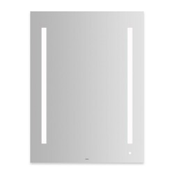 ROBERN AM3040RFPA AIO MIRRORS 30 W X 40 H INCH WALL MIROR WITH PENCIL EDGE, LUM LIGHTING AND OM AUDIO SYSTEM