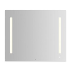 ROBERN AM3630RFPAW AIO SERIES 35-1/8 X 29-7/8 INCH DIMMABLE WALL MIRROR WITH LUM LED LIGHTING, USB CHARGING PORTS AND OM AUDIO