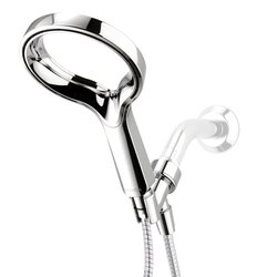 METHVEN AHDSET AIO 5 INCH MODERN HI-TECH HALO DESIGN HANDHELD SHOWER HEAD WITH HOSE AND ADJUSTABLE HAND SHOWER ARM