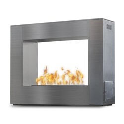 THE OUTDOOR PLUS TFL-WILL84PCSCFSML WILLIAMS 84 INCH POWDER COATED METAL OUTDOOR FIREPLACE WITH SCUPPER - MATCH LIT WITH FLAME SENSE