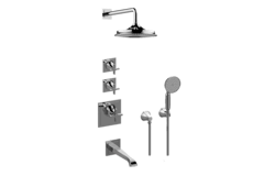 GRAFF GP3.M22SH-C15E0 FINEZZA UNO THERMOSTATIC SHOWER SYSTEM TUB AND SHOWER WITH HANDSHOWER (ROUGH AND TRIM)