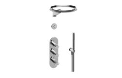 GRAFF GL3.029WT-C19E0 HARLEY THERMOSTATIC SET WITH AMETIS RING, HANDSHOWER AND DIVERTER VALVE (ROUGH AND TRIM)