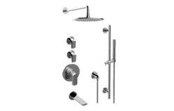 GRAFF GL3.H12ST-LM58E0 SENTO THERMOSTATIC SHOWER SYSTEM TUB AND SHOWER WITH HANDSHOWER (ROUGH AND TRIM)