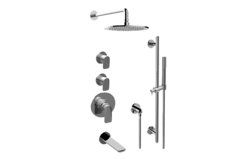 GRAFF GL3.H12ST-LM59E0 SENTO THERMOSTATIC SHOWER SYSTEM TUB AND SHOWER WITH HANDSHOWER (ROUGH AND TRIM)