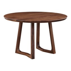 MOE'S HOME COLLECTION BC-1100-24 SILAS 48 INCH ROUND DINING TABLE - WALNUT