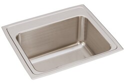 ELKAY DLR2219100 LUSTERTONE CLASSIC 22 INCH SINGLE BOWL DROP-IN STAINLESS STEEL KITCHEN SINK - LUSTROUS SATIN