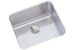 ELKAY ELUHAD121255PD LUSTERTONE CLASSIC 14 1/2 INCH SINGLE BOWL UNDERMOUNT STAINLESS STEEL ADA KITCHEN SINK WITH PERFECT DRAIN - LUSTROUS SATIN