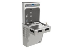 ELKAY EMABF8WSLK EMAB AND EZH2O 17 7/8 INCH BOTTLE FILLING STATION WITH MECHANICALLY ACTIVATED AND SINGLE ADA COOLER REFRIGERATED - LIGHT GRAY
