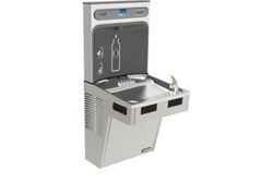 ELKAY EMABF8WSSK EMAB AND EZH2O 17 7/8 INCH BOTTLE FILLING STATION WITH MECHANICALLY ACTIVATED AND SINGLE ADA COOLER REFRIGERATED - STAINLESS STEEL
