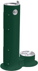 ELKAY LK4400DBFRK TUBULAR 14 INCH X 41 3/4 INCH OUTDOOR PEDESTAL FOUNTAIN WITH PET STATION AND FREEZE RESISTANT