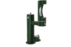 ELKAY LK4420BF1LDB TUBULAR AND EZH2O 26 INCH OUTDOOR LOWER BOTTLE FILLING STATION BI-LEVEL PEDESTAL FOUNTAIN WITH PET STATION