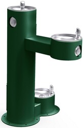 ELKAY LK4420DBFRK TUBULAR 31 INCH OUTDOOR FOUNTAIN BI-LEVEL PEDESTAL FOUNTAIN WITH PET STATION AND FREEZE RESISTANT
