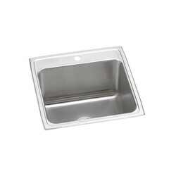 ELKAY DLR2222120 LUSTERTONE CLASSIC 22 INCH SINGLE BOWL DROP-IN STAINLESS STEEL KITCHEN SINK - LUSTROUS SATIN