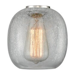 INNOVATIONS LIGHTING G105 BALLSTON BELFAST 6 INCH SPHERE GLASS SHADE - CLEAR CRUSHED