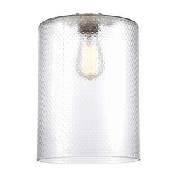 INNOVATIONS LIGHTING G112-L BALLSTON LARGE COBBLESKILL 9 INCH DRUM SHAPE GLASS SHADE - CLEAR