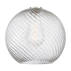 INNOVATIONS LIGHTING G1214-12 BALLSTON EXTRA TWISTED SWIRL 12 INCH SPHERE SHAPE GLASS SHADE - CLEAR