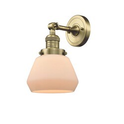 INNOVATIONS LIGHTING 203-G171 FRANKLIN RESTORATION FULTON 7 INCH ONE LIGHT UP OR DOWN MATTE WHITE CASED GLASS WALL SCONCE
