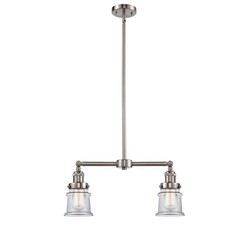 INNOVATIONS LIGHTING 209-G182S FRANKLIN RESTORATION SMALL CANTON 21 INCH TWO LIGHT CEILING MOUNT CLEAR GLASS ISLAND LIGHT