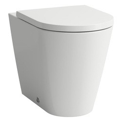 LAUFEN H8233392501 KARTELL 22 1/8 INCH RIMLESS WASHDOWN FLOORSTANDING WC WITH OUTLET HORIZONTAL OR VERTICAL