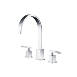 ISENBERG 150.2000CP SERIE 150 THREE HOLE 8 INCH WIDESPREAD TWO HANDLE BATHROOM FAUCET IN CHROME