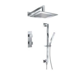 ISENBERG 160.7350 SERIE 160 SHOWER SET WITH 10 INCH SHOWER HEAD, HAND SHOWER, THERMOSTATIC VALVE AND TRIM