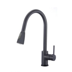 RATEL 6755MB 15 3/4 INCH DECK MOUNT PULL DOWN KITCHEN FAUCETS - MATTE BLACK