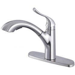 RATEL 6788BN 10 1/8 INCH DECK MOUNT PULL DOWN KITCHEN FAUCETS - BRUSHED NICKEL