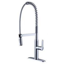 RATEL 8113BN 26 1/2 INCH DECK MOUNT COMMERCIAL STYLE KITCHEN FAUCET - BRUSHED NICKEL
