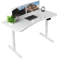 VIVO DESK-KIT-2E 63 1/8 INCH X 31 1/2 INCH ELECTRIC DESK WITH TOUCH SCREEN MEMORY CONTROLLER