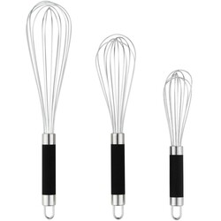 VIVO DN-KW-WK3 STAINLESS STEEL WHISKS, SET OF 3
