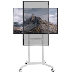 VIVO STAND-TV02PW ROTATING TV CART FOR 32 INCH TO 88 INCH TVS - WHITE