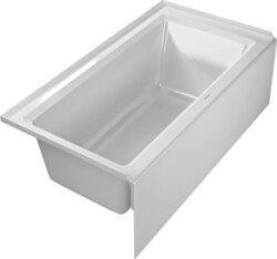 DURAVIT 700354 STARCK NEW 60 X 32 INCH RECTANGLE BASE BATHTUB WITH INTEGRATED PANEL AND FLANGE, DRAIN LEFT