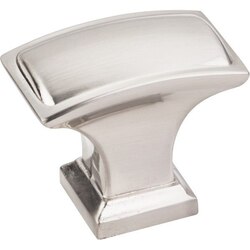 HARDWARE RESOURCES 435L JEFFREY ALEXANDER ANNADALE COLLECTION 1-1/2 INCH OVERALL LENGTH PILLOW CABINET KNOB