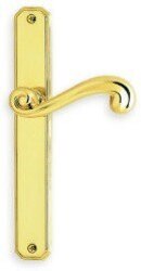 OMNIA 13055/00.SD SOLID BRASS TRADITIONAL NARROW PLATE LEVER LATCHSET SINGLE DUMMY ENTRY TYPE
