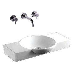 WHITEHAUS WHKN1112 ISABELLA 28-1/4 INCH ABOVE MOUNT BASIN WITH INTEGRATED ROUND BOWL AND A CENTER DRAIN