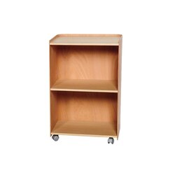 WHITEHAUS AECA55 AERI 21-3/4 INCH WOOD CART WITH THREE SHELVES AND CASTERS