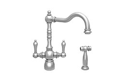 WHITEHAUS WHEG-34654 ENGLISHHAUS DUAL LEVER HANDLE FAUCET WITH TRADITIONAL SWIVEL SPOUT