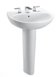 TOTO LPT242.4G PROMINENCE 26 X 21-1/2 INCH PEDESTAL LAVATORY WITH 4 INCH FAUCET CENTERS WITH SANAGLOSS