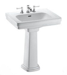 TOTO LPT532.4N PROMENADE 24 X 19-1/4 INCH PEDESTAL LAVATORY WITH 4 INCH FAUCET CENTERS