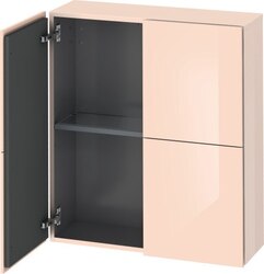 DURAVIT LC1167 L-CUBE 27-1/2 X 9-1/2 INCH SEMI-TALL CABINET WITH TWO DOORS AND ONE GLASS SHELF