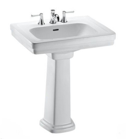 TOTO LPT532.8N PROMENADE 24 X 19-1/4 INCH PEDESTAL LAVATORY WITH 8 INCH FAUCET CENTERS