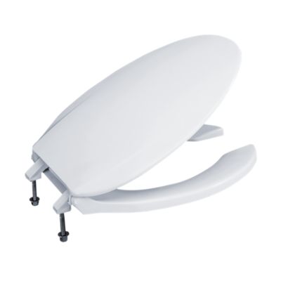 TOTO SC134#01 COTTON RELIANCE COMMERCIAL ELONGATED OPEN-FRONT TOILET SEAT AND LID