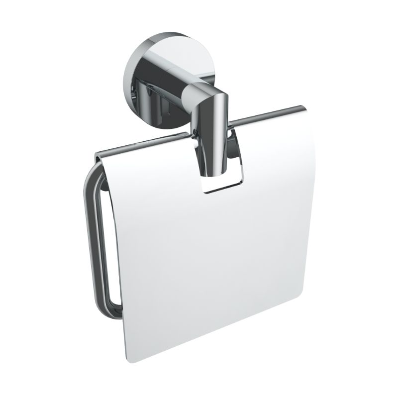 ICO V6305 SUMMIT 5 3/8 INCH WALL MOUNT LEFT HAND POST TOILET PAPER HOLDER WITH COVER